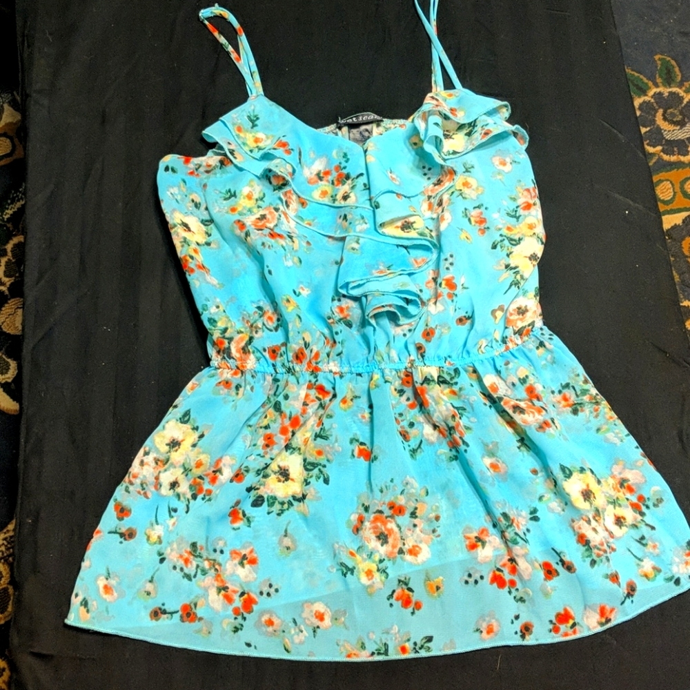 Women's Wet Seal Floral drawstring shirt